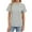 Gray, variant on JGGSPWM Women's Casual Short Sleeve Ribbed Knit Crew Neck Soft Splicing T-Shirt Tops Wine S