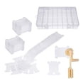 thumbnail image 2 of Bobina de hilo de plástico de 100 pieza con bobinadora de caja orgazadora de , para , juego de almacenamiento de costura DIY Macarena Bobbin Winder para coser, 2 of 8