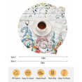 thumbnail image 6 of 13 Inch Round Placemats Set of 6, Gnomes Easter Non Slip Heat Insulation PP Table Mats, Eucalyptus Spring Floral Eggs Leaves Wooden Washable Place Mats for Kitchen Dining Party Table Decor, 6 of 7