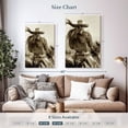 thumbnail image 4 of Elephant Stock Sepia Cowgirl Wall Art - Vertical Canvas Wall Art - Living Room Wall Decor - Our America Canvas - Gray And Black Decor By Lisa Dearing - 20" x 30", 4 of 8