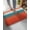 Blue Red, variant on Luxury Plush Bathroom Rugs Mat, Teal Red Brown Ombre Soft Shaggy Bath Carpet, Contemporary Gradient Abstract Non-Slip Floor Mat for Kitchen, Bedroom, 16"x24"