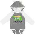 thumbnail image 3 of Inktastic Montana Lake and Trees in Bear Silhouette Boys or Girls Long Sleeve Baby Bodysuit, 3 of 5