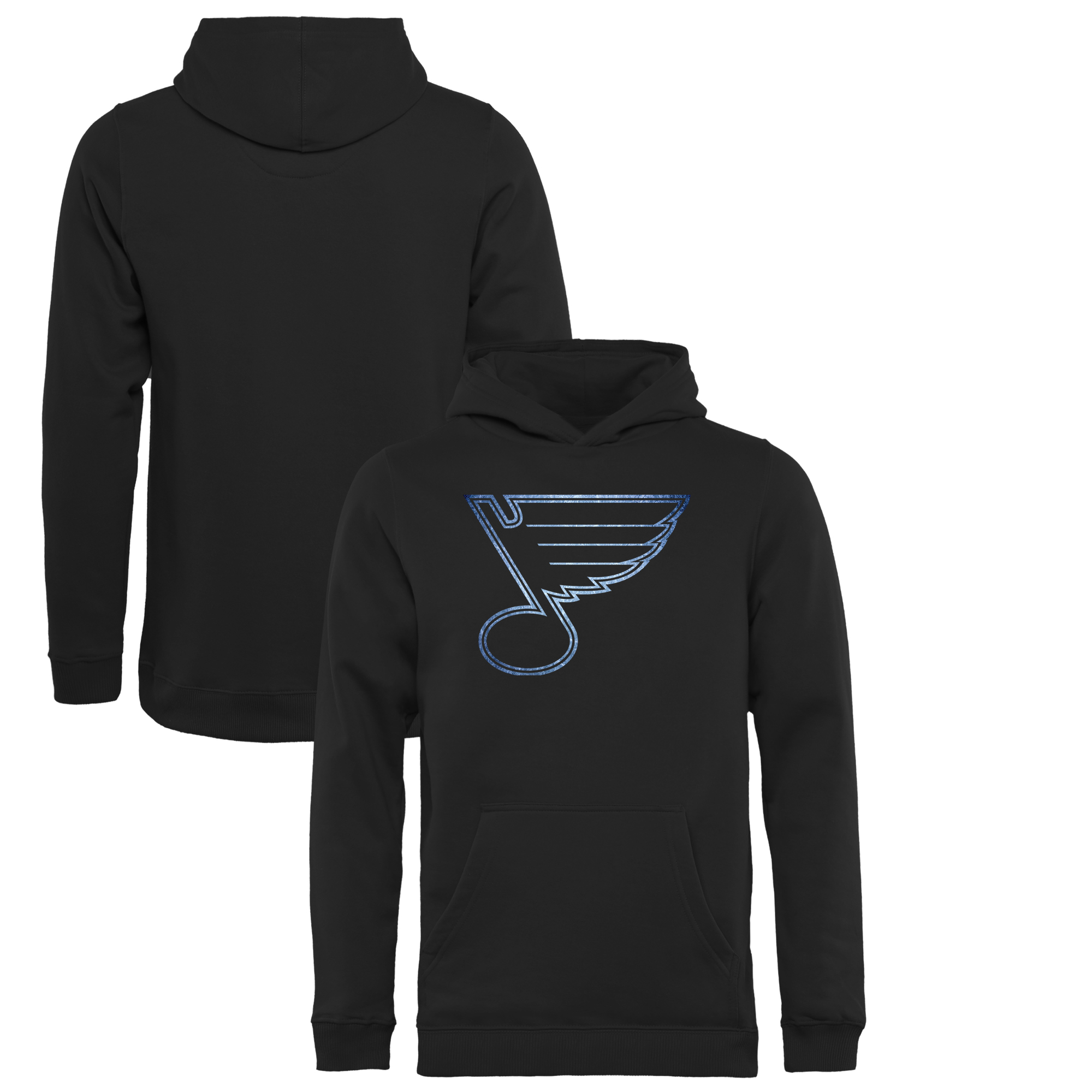 St. Louis Blues Youth Pond Hockey Pullover Hoodie Black by Football Fanatics/Ruppshirts