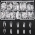 thumbnail image 1 of Almond Shaped Acrylic Nail Tips - 500pcs False Nails Tips Full Cover Nails With Case For Diy Nail Art, 10 Sizes, 1 of 5