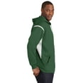 thumbnail image 3 of Sport-Tek Tall Tech Fleece Colorblock Hooded Sweatshirt-LT (Forest Green/ White), 3 of 6