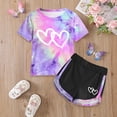 thumbnail image 2 of Toddler Girl Summer Clothes Outfits Kids Cotton Short Sleeve Shirt Shorts Set,Lightweight 6-12 Months 12-24 Months 2t 3t 4t 5t 6t 7t 8t 9t Children 6-7 Years, 2 of 6