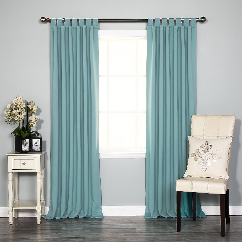 Quality Home Basic Solid Tab Top Thermal Insulated Blackout Curtains