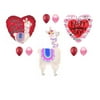 Llama Fun Valentine's Day Balloon Bouquet Party Decoration Supplies Love