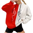 thumbnail image 2 of Pntutb, jersey de otoño e invierno para mujer, con capucha, estilo Punk, estampado, manga larga, fino, suelto, informal, suéter, abrigo Pntutb Pntutb-6987, 2 of 5