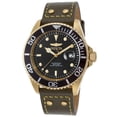 thumbnail image 1 of Invicta 22075 Men's Pro Diver Black Dial Navy Green Leather Strap Dive Watch, 1 of 7