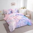 thumbnail image 3 of Feelyou Pink Anime Girl Bedding Comforter Set 7pcs, Tokyo Princess Queen Bedding Sets, 3 of 8