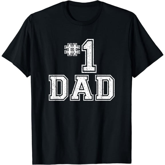 #1 Dad Number One Father's Day Vintage Style T-Shirt