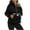 Black, variant on Pet Carrier Hoodies for Women Large Pouch Long Sleeve Sweatshirts Fuffy Fleece Dog Holder Cat Carrier Pullover Tops