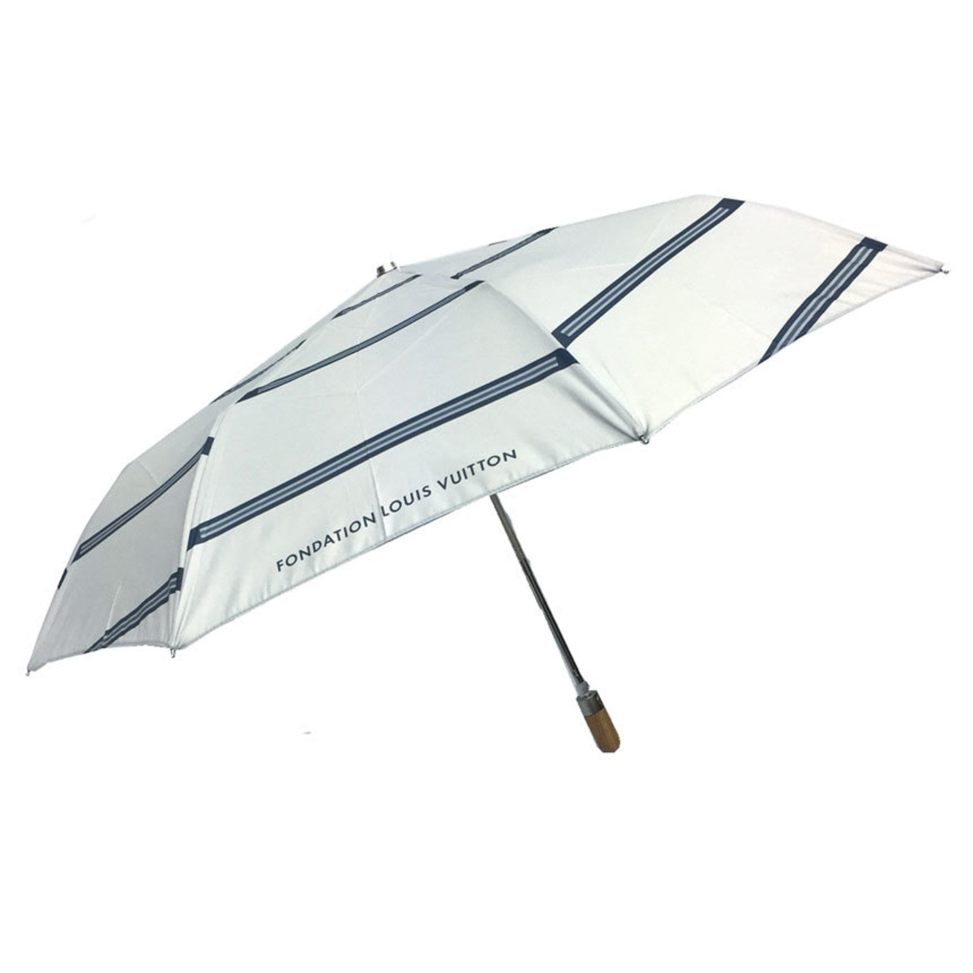 Authenticated Used Louis Vuitton folding umbrella Fondation museum  one-touch button Foldable jumping