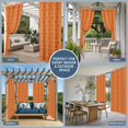 thumbnail image 5 of Orange Morocco Outdoor Curtains for Patio Waterproof,Windproof Privacy Curtains with Weighted Bottom,Geometric Leaf Diamond Lattice Abstract Outside Drapes for Picnic Garage Yard 54"x95" 2 Panel, 5 of 8