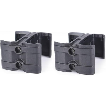 2 Pack Mag Pouch Insert Set Clip 5.56 Mag Pouch Carrier Clip for Hunting Shooting Black
