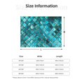 thumbnail image 5 of Yiaed Square Glass Mosaic Print Blanket Throw Blanket Soft Cozy Flannel Blanket for Home Bed Sofa Couch Chair-40"x30", 5 of 6