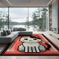 thumbnail image 2 of ODIKA 8'x10' Washable Area Rug Pixel Octopus Cartoon Mashup Retro Tentacle Motif Arcade Kawaii for Living Room, Under Sectional, Family , Durable, Non-Slip, 2 of 7