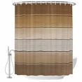 thumbnail image 2 of Brown Beige Waterproof Fabric Shower Curtain,Farmhouse Vintage Gradient Wooden Grain Waterproof Fabric Shower Curtain for Bathroom Curtains Bathtubs Hotel Shower Curtains with 12 Hooks Stall 48x72in, 2 of 8