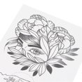 thumbnail image 4 of Flower Pattern Temporary Tattoo Sticker Women Waterproof Tattoo Sticker Accessory, 4 of 5
