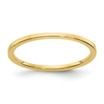 14K Yellow Gold Ring Band 1.2mm Flat Stackable