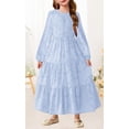 thumbnail image 2 of Vestido largo MITILLY para niñas, azul claro, floral, de 6 a 12 años, 2 of 5