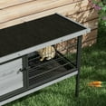 thumbnail image 4 of GVN Rabbit Coop, Pet Rabbit Hutch, Rabbit House,54" 2-Story Large Rabbit Hutch Bunny Cage with Lockable Doors, No Leak Tray,Natural, 4 of 13