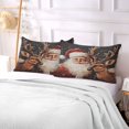 thumbnail image 5 of Plush Pillow Cases Standard Size Ultra Soft Warm Pillowcases with Zipper Christmas Santa Claus and Deer 20"x26", 5 of 9