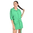 thumbnail image 1 of Vestido camisero con fruncido Roman Fashion /Juvenil, 1105 (Verde) verde G, 1 of 4