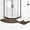 Brown, variant on Tripumer Set of 2 Corner Shower Mats Bathroom Rugs U Shape Mats for Corner Shower Bath Light Gray
