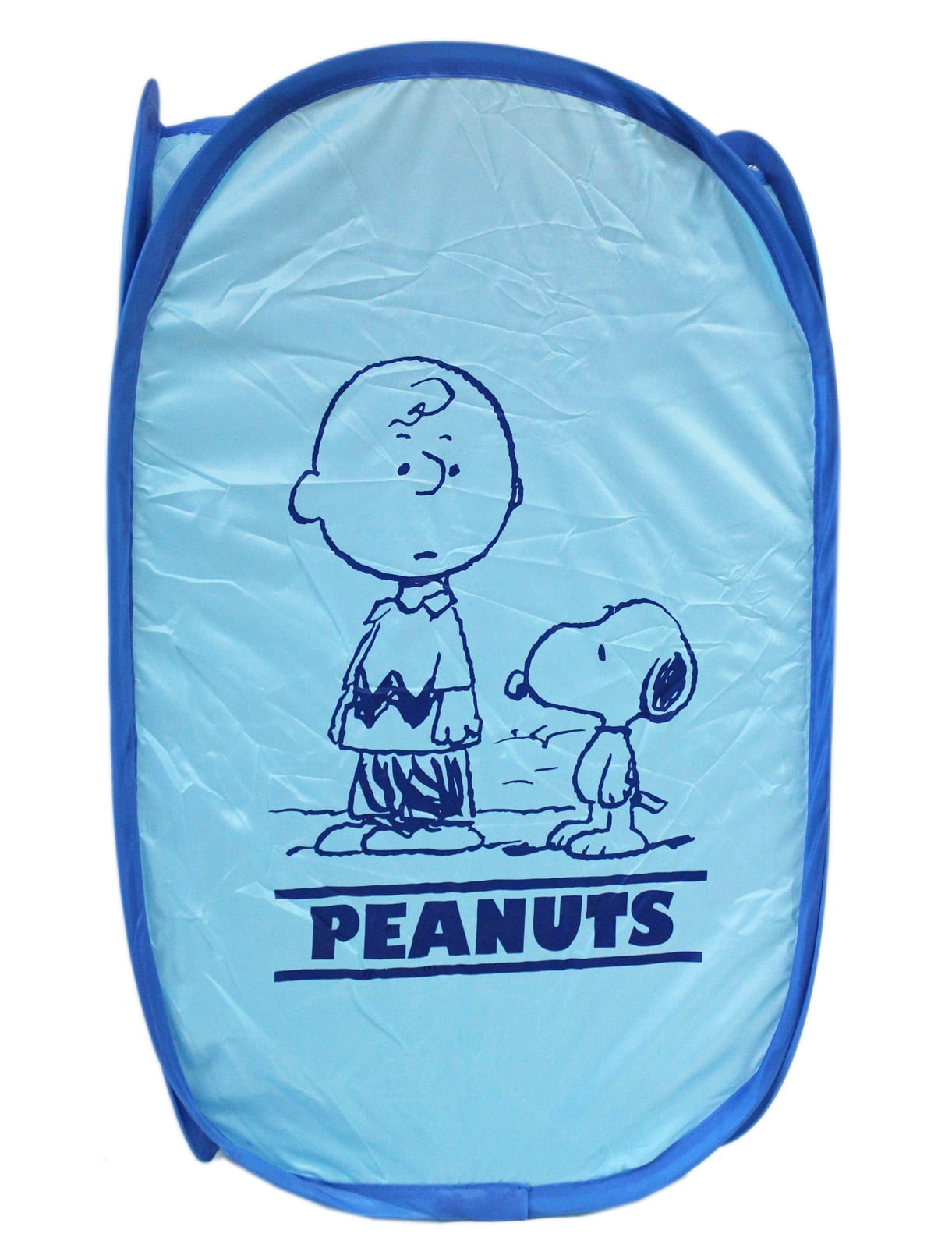 Peanuts' Charlie Brown and Snoopy Light Blue Retractable Laundry Hamper