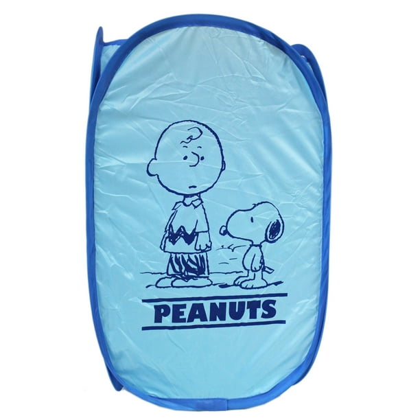 Peanuts' Charlie Brown and Snoopy Light Blue Retractable Laundry Hamper