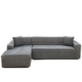 thumbnail image 2 of Yipa Elastic Sofa Seat Cover Solid Color Soft Couch Cushion Seat Cover for Home Living Room Sofa Protective Fundas Slipcover Gray 3 Seater:190-230cm(74.80-90.55 inch), 2 of 9