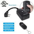 thumbnail image 1 of Outdoor Indoor Wireless Remote Control Outlet Kit, Waterproof Electrical Plug In Remote Light Switch, Switch Control Outdoor Outlet in 3 Packages., 1 of 5