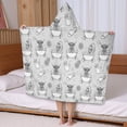 thumbnail image 5 of Gray Highland Cow Bathtub Lemon Pattern Hooded Bath Towel，50"x30" for Ages 3 To 12 Kids, Quick Dry Lightweight Soft Microfiber Hood Beach Towel Cover Up for Kids, 5 of 7
