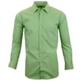 thumbnail image 2 of Monsieur Camisa de Vestir Regular Fit  Verde Limon, 16" Cuello 34" Manga Monsieur 13054X, 2 of 4