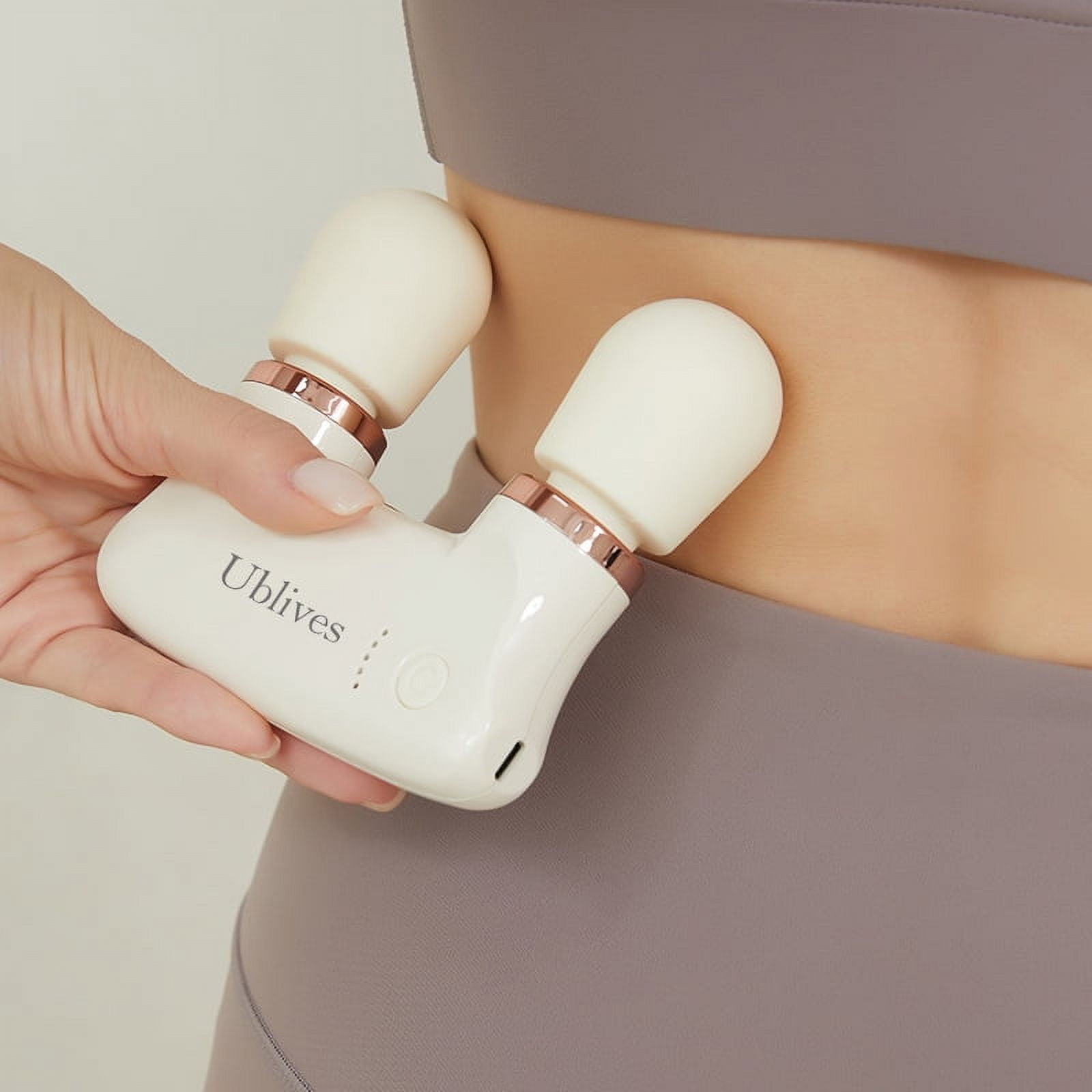 Ublives Double head massager electric muscle relaxation massage gun mini wireless handheld multi-purpose vibrator