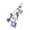 Blue, variant on CIYISON Nature Themed Lightweight Acrylic Keychain With Fish Wishes Bottle Keyring Accessory For Outdoor Activities