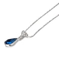 thumbnail image 5 of Yoursfs Blue Cubic Zirconia Pendant Necklace for Women CZ Necklace Vintage Jewellery Gifts, 5 of 6