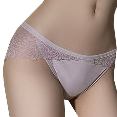 

VerPetridure Women s Bikini Brief Underwear Thongs for Women Panties Women s Sexy Open File Fascinate Embroidery Flowers Briefs