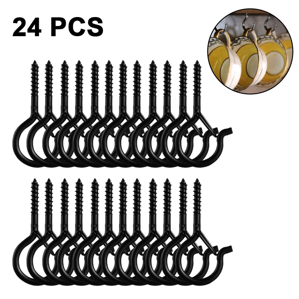10X Ceiling Wall Hooks Cup Hook Holder 2 inch Mounted Screw In Hook Multi Use