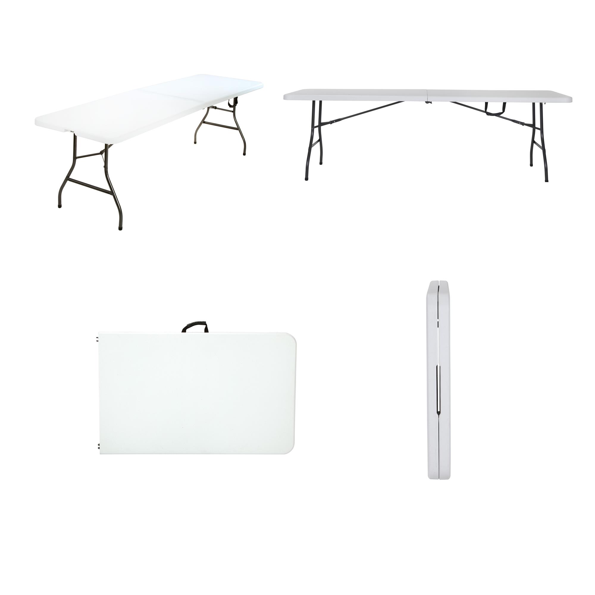 COSCO 8-Foot Centerfold Folding Table, White photo 7