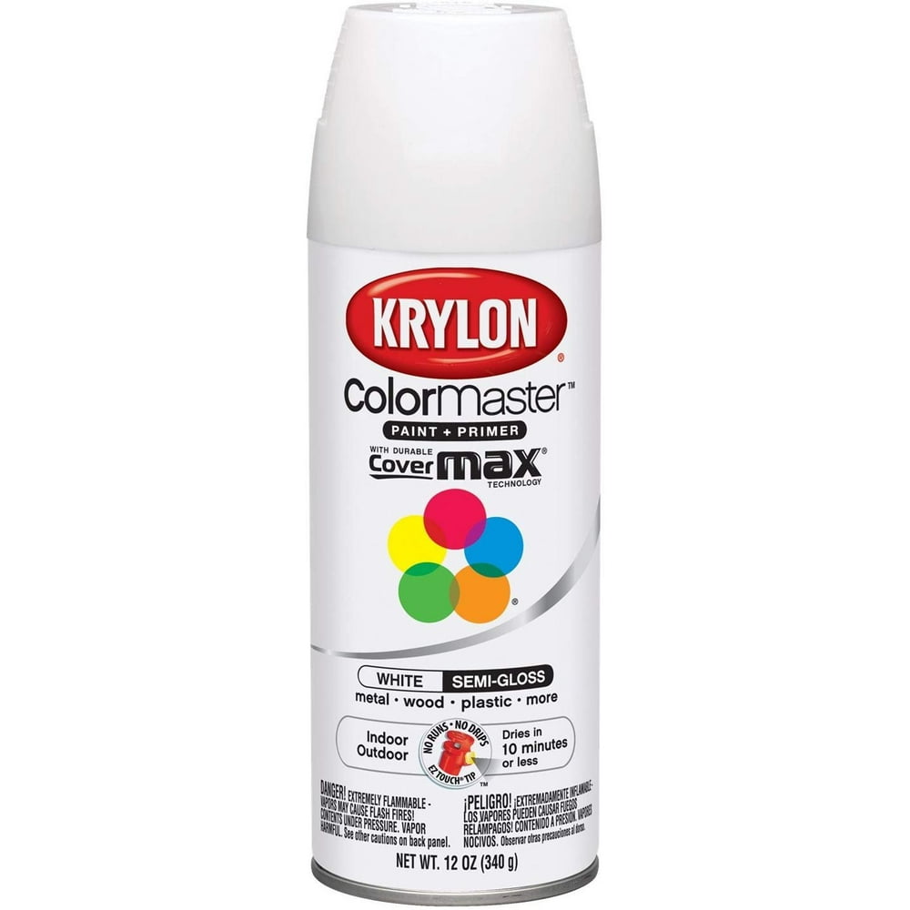 Krylon Sw51508 K05150807 Paint Spray, 12 oz, Semi Gloss White Walmart