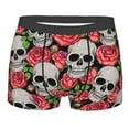 thumbnail image 4 of Goofa Skull and Roses Printed Men's Boxer Briefs Underwear, Moisture-Wicking Underwear, Trunk,Soft and Breathable Cotton Underwear-, 4 of 9