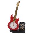 thumbnail image 2 of Vintage Desk Clock, Stable Base Mechanical Alarm Clock Guitar Shape  For Cafe Bar, 2 of 8