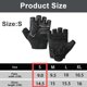 thumbnail image 2 of Hukapapa Guantes de ciclismo de medio dedo transpirables para hombres y mujeres Guantes de ciclismo antideslizantes con tapete de silicona líquida que absorbe los golpes, negro, S,, 2 of 5