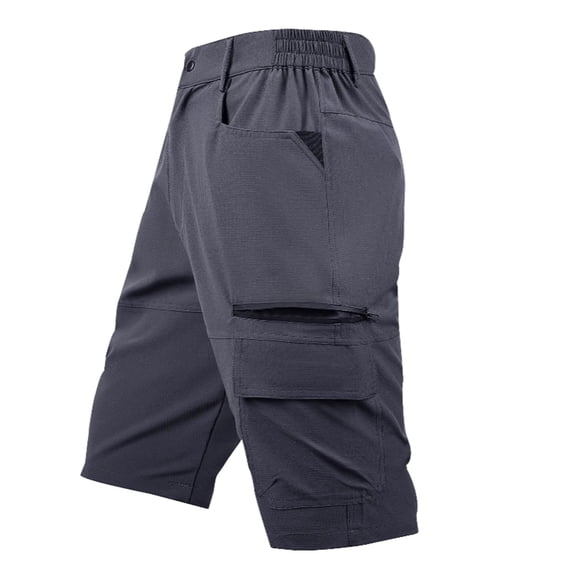Mens Tactical Stretch Outdoor Cargo Shorts Wear Resistant Rip Stop Work Hiking Fishing Shorts with Mulit Pockets