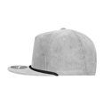thumbnail image 3 of Decky 6043 5 Panel High Profile Relaxed Corduroy Rope Hat-White/Black, 3 of 4