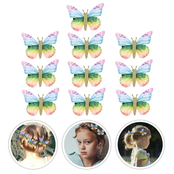 Luxshiny 10pcs Sweet Headwear Hair Accessories Design Hair Clips Assorted Color