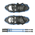 thumbnail image 4 of Youth Snowshoes Set 21-Inch, Blue Aluminum Frame with Trekking Poles, 66-154LB Load Capacity for Teens and Women, 4 of 18